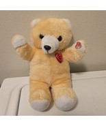 Vintage Emson Yellow Teddy Bear Plush Red Heart Stuffed Toy - DOES NOT WORK - $31.33 CAD