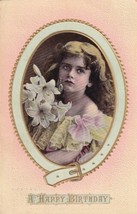 Happy Birthday Little Girl Bouquet Flowers 1910 Kansas City MO Postcard C49 - £2.35 GBP