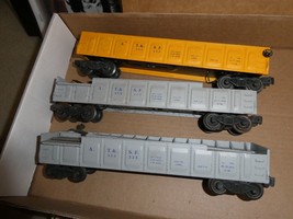 Lot of 3 Vintage O O27 Scale Lionel AT&amp;SF 356225 250 Barrel Operating Ca... - $44.55
