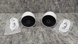 Lot of 2 Google Indoor/Outdoor Nest Cam Battery Security Cameras G3AL9 - $139.99