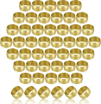 Muhize 1/2 Inch Brass Compression Fitting Ferrule Sleeve - 50PCS Tube OD Brass C - £11.67 GBP