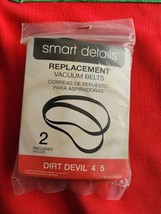 New - Smart Details - Replacement Vacuum Belts - Two Pack - Dirt Devil 4 5 - £9.41 GBP