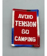 Vtg Avoid Tension Go Camping Embroidered Iron-On Patch Camping Outdoor - $166.26 MXN