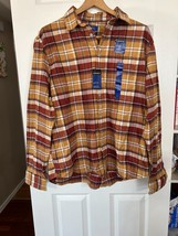 APT 9 Womens Button Down Shirt Long Sleeve Pocket Plaid Size XL New with... - £5.08 GBP