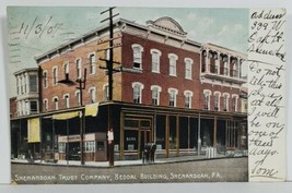 Shenandoah Pa Trust Company Beddal Building 1907 to Pavia Allentown Postcard N10 - £15.80 GBP