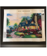 Finished  House in the Countryside Resin Rhinestones Art - £101.48 GBP