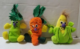 Toybox Creations 3pc Plush Lot Vegetable Friends - Celery, Corn, Carrot 6&#39;&#39; - £13.33 GBP