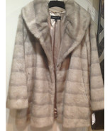 Jones New York Women&#39;s Winter X-mas faux Fur mink Swing Coat jacket size... - $212.49