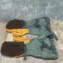 Illinois Glove Co Flyers Mitten Mittens Leather Nylon Fleece Military El... - $28.49