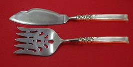 Silver Rose by Oneida Sterling Silver Fish Serving Set 2 Piece Custom Made HHWS - £106.77 GBP