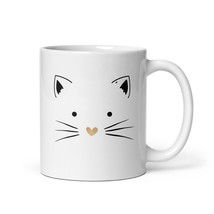 Cat Face White glossy mug - $244.62 MXN