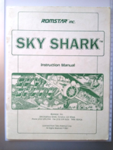 Sky Shark Arcade Game Manual Video Game Service Operations Instructions 1987 - £17.39 GBP