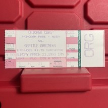 Chicago Cubs Vs Seattle Mariners MLB Spring Training Ticket Stub Vtg Mar 21 1993 - £10.08 GBP