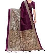 Women&#39;s Art Silk Printed Saree indian traditional Royal Daily wear Sari a397 - £22.08 GBP