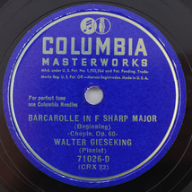 Chopin / Gieseking - Barcarolle In F Sharp Major - 1940 12&quot; 78 rpm 71026-D RARE - £33.60 GBP