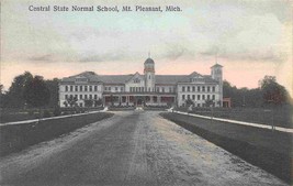 Central State Normal School University Mt Pleasant Michigan handcolored postcard - £6.22 GBP