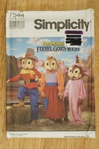 Simplicity An American Tail Fievel Goes West Costume Sewing Pattern 7544 Size A - £8.73 GBP