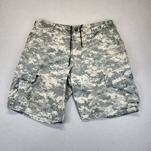 Camo Shorts Adult L/XL 35-39 Waist Army Issue BDU Nylon Cotton Blend Rip... - $15.83
