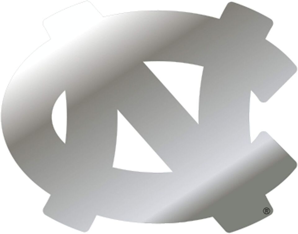University of North Carolina &quot;NC&quot; Silver 3in Decal - $8.59