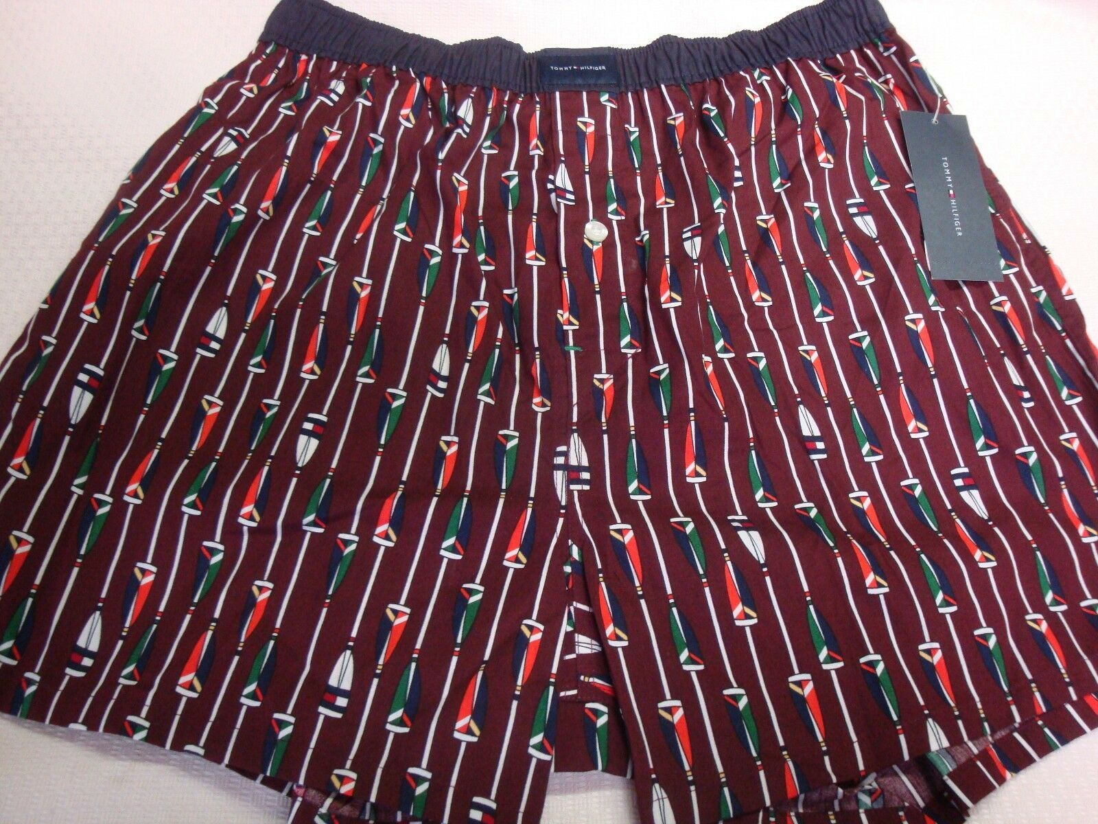 Primary image for NEW TOMMY HILFIGER MEN'S 100% COTTON BOXER OAR TO OAR MULTI-COLOR S 28-30