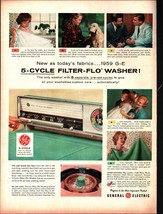 1958 General Electric 5-Cycle Filter-Flo Washing Machine Advertisement n... - $18.37