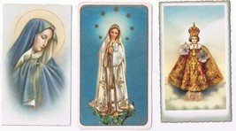 Marian Helpers &amp; Mary Prayer Cards (3) 1961 1965 1966 - £3.88 GBP