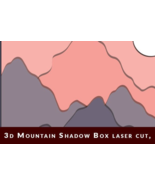 3d Mountain Shadow Box Laser Cut - $12.00