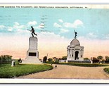 Minnesota and Pennsylvania Monuments Gettysburg PA WB Postcard N24 - £2.29 GBP
