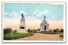 Minnesota and Pennsylvania Monuments Gettysburg PA WB Postcard N24 - £2.28 GBP