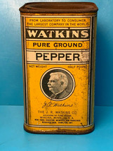 Vtg Collectible The J.R. Watkins Co. Half Pound Pure Ground Pepper Tin - £15.76 GBP
