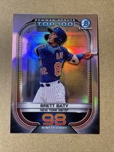 2021 Bowman Chrome Scouts Top 100 BTP-98 Brett Baty New York Mets - £2.31 GBP