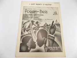 Vintage Sheet Music Score 1935 I Got Plenty O&#39; Nuttin&#39; From Porgy And Bess - £7.15 GBP