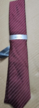 ALFANI Men&#39;s Tie Ozark Stripe Burgundy 601 NWT MSRP $55.00 - $14.80