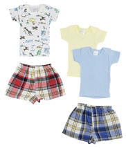 Infant Girls T-shirts And Boxer Shorts - $22.23