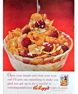 KELLOGG&#39;S CORN FLAKES - Cereal - Breakfast - Kellogg Co.  1964 VTG Print Ad - $211.46 MXN