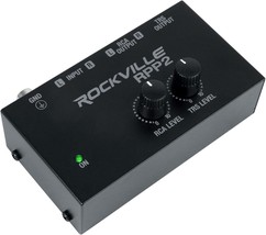 Rockville Rpp2 Metal Phono Preamp Convert Phono Level To Line Rca Turntable, Amp - $36.99