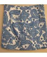 Lilly &amp; Van Wrap Skirt Paisley Blue and White A Line Cotton Spandex Size... - $222.21 MXN