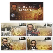 PRESIDENT LINCOLN Bicentennial 2009 First Day Issue Stamps Postmark Envelope S/4 - £12.66 GBP
