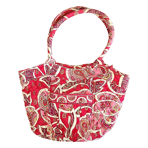 VERA BRADLEY Purse Rosy Posies Pattern Tote Double Handle - $31.44
