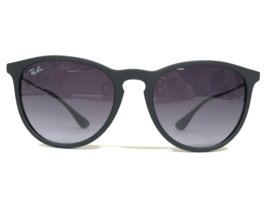 Ray-Ban Sunglasses RB4171 ERIKA 622/8G Matte Black Round Frames w Purple Lenses - £87.93 GBP