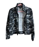 Mom  Squad Clothing Cropped Camo Jacket M W/hidden Hood Grey - $487.30 MXN
