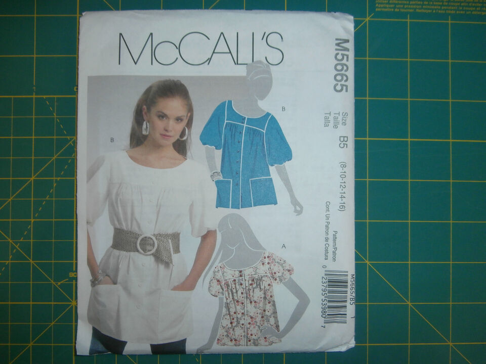 McCall's 5665 Size 8 10 12 14 16 Misses' Tops - $12.86
