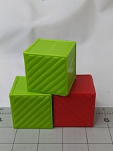 Tupperware Toys Blocks Lot of 3 Green Red - £5.65 GBP