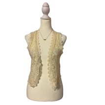 Ultra Pink Cream Lace Vest Size M - £19.14 GBP