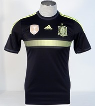 Adidas ClimaCool Spain 2014 World Cup Black &amp; Neon Away Football Jersey Mens NWT - £82.27 GBP