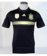 Adidas ClimaCool Spain 2014 World Cup Black &amp; Neon Away Football Jersey ... - £83.92 GBP