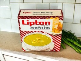 Lipton Green Pea Soup Mix Sealed Box Vintage 1950’s-60’s Sealed Advertising Prop - £40.93 GBP