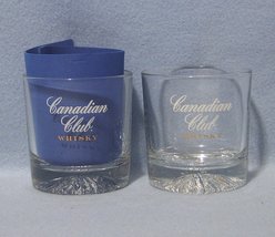 Canadian Club Whisky 2 Old Fashioned Rocks Low Ball Bar Glasses - £6.28 GBP