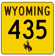 Wyoming Highway 435 Sticker R3544 Highway Sign - $1.45+