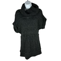 Nine West Jeans Black Cable Knit Sweater Dress Size M - £15.10 GBP